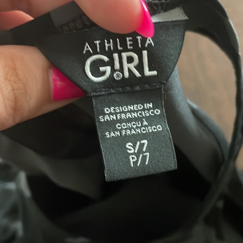Athleta Girl Black Camo On the Go Romper - Picture 4 of 5